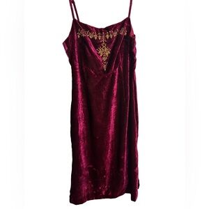 90s free people velvet dress